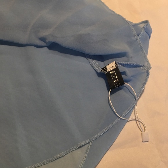 Lace blue and black delicate blouse size S - Picture 6 of 7